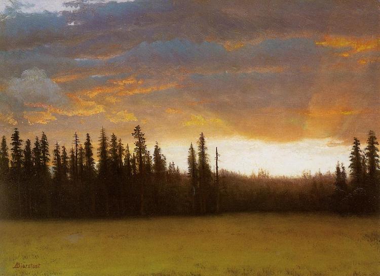 Albert Bierstadt Oil Painting California Sunset